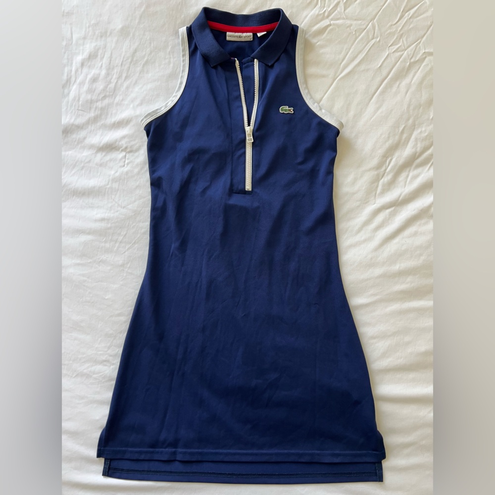 Navy Blue Sleeveless Dress with Zipper